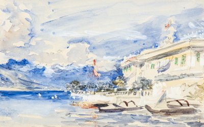 ベラージオ、イタリア（水彩画） 作： Hercules Brabazon Brabazon