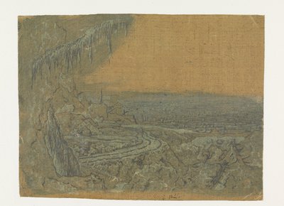 道路と苔むした枝の遠景 作： Hercules Segers
