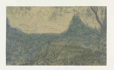 紋付山岳風景 初版 紋と二股の山岳風景 初版 作： Hercules Segers