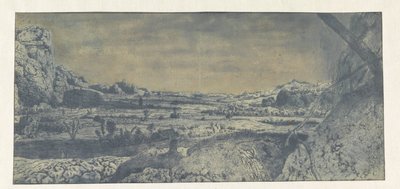 柵で囲まれた山の谷 作： Hercules Segers