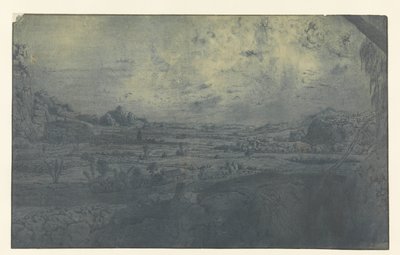 柵で囲まれた山の谷 作： Hercules Segers