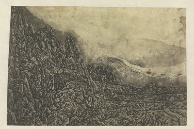 道と川のある岩場の風景 作： Hercules Segers