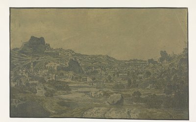 川のある谷と四つの塔のある町 作： Hercules Segers