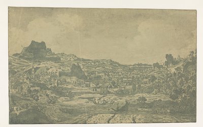 川のある谷と四つの塔のある町 作： Hercules Segers