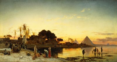 ナイル川、1875年頃 作： Herman David Salomon Corrodi