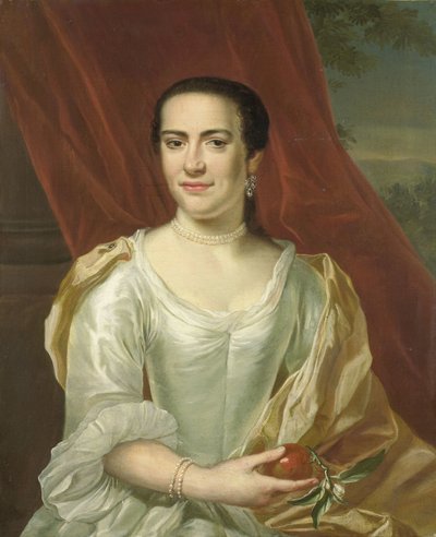 マルガレサ・レーベリング (1738-83)、ジャストゥス・ティーンクの妻 作： Herman Frederik van Hengel