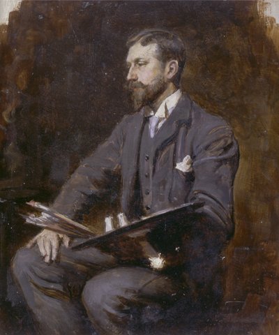 可能性のある自画像、c.1890-1900 作： Herman Gustave Herkomer