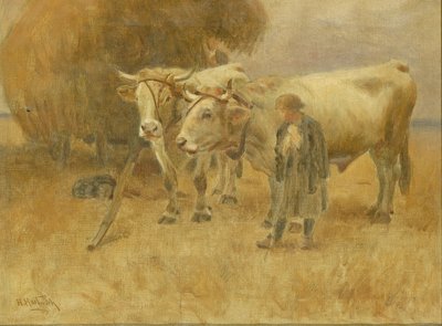 The Harvesters のスケッチ、1907 年。 作： Herman Hartwich