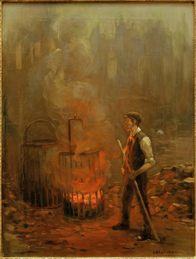 イギリスの石炭炉の労働者 作： Herman Heijenbrock