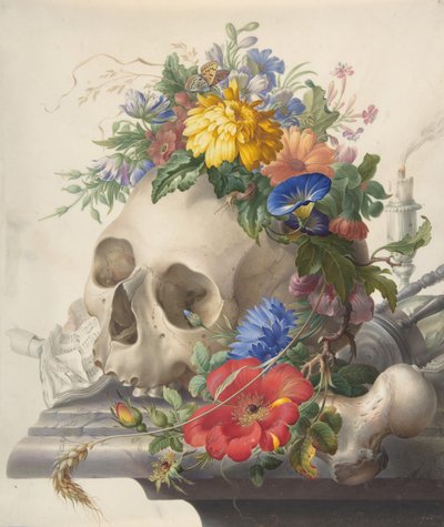 Vanitas Still Life, n.d.. 作： Herman Henstenburgh