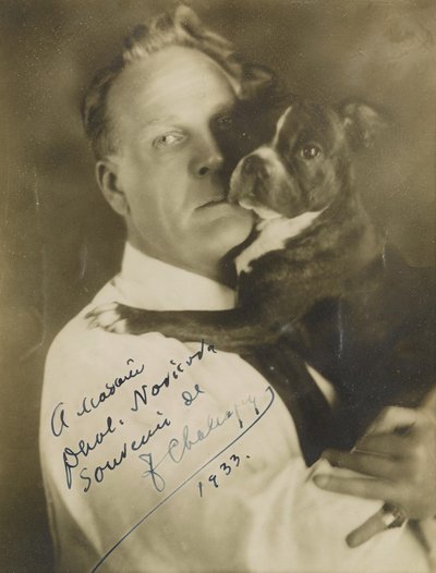 歌手フョードル・イワノビッチ・シャリアピンの肖像、1873～1938年頃。 1930年。 作： Herman Mishkin