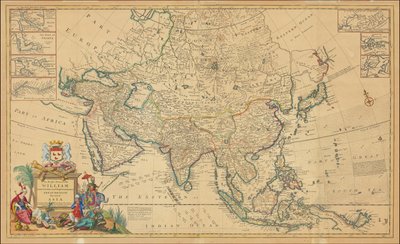 ヘルマン・モールによる1730年のアジア地図 作： Herman Moll