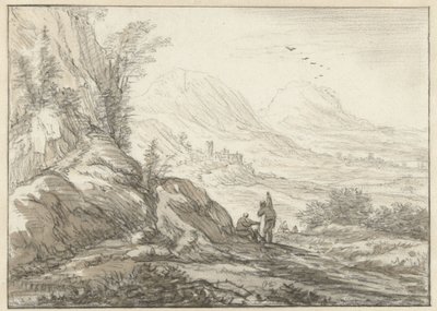谷を望む山の風景 作： Herman Saftleven