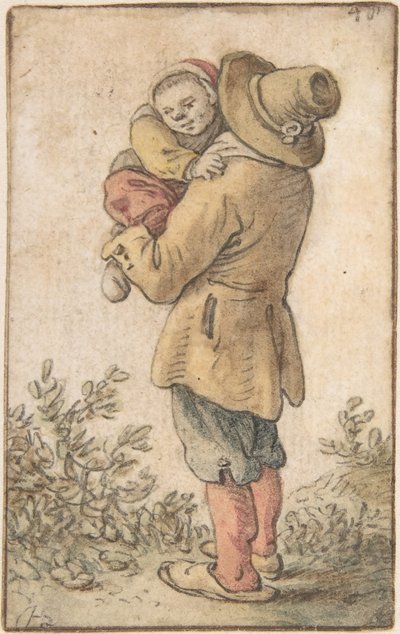 子供と農民、17 世紀。 作： Herman Saftleven the Younger