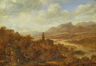 ライン川のある風景、1652年 作： Herman the Younger Saftleven