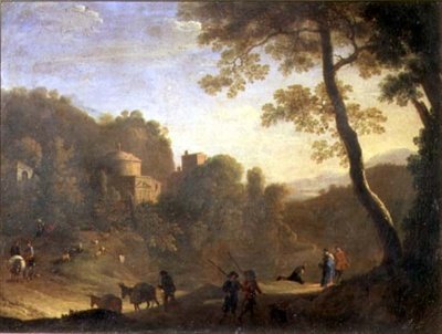 人物のいる風景 作： Herman van Swanevelt