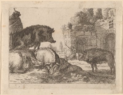 豚 作： Herman van Swanevelt