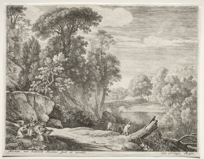 ロバは川に導いた、c。 1652-1654。 作： Herman van Swanevelt