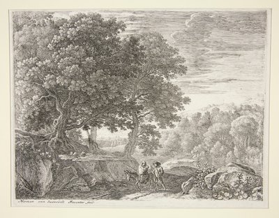 The Little Angels on the Hill、セット「The Flight into Egypt」より 作： Herman van Swanevelt
