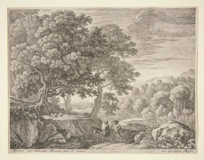 The Little Angels on the Hill、セット「The Flight into Egypt」より 作： Herman van Swanevelt