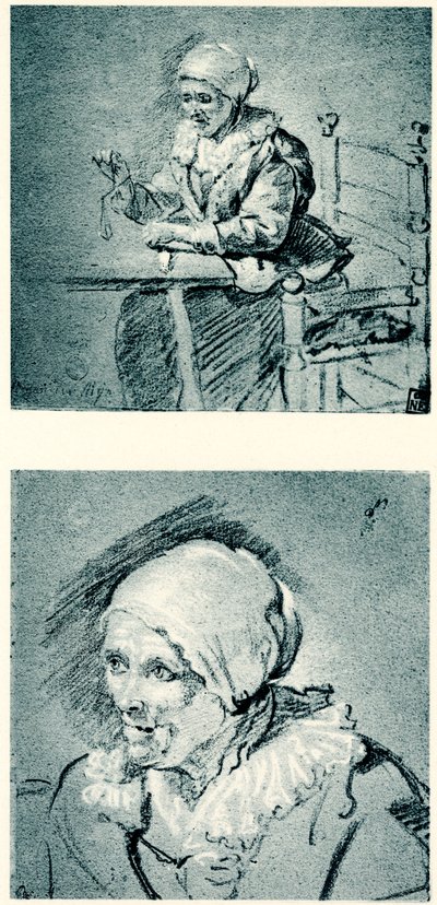 体重計を手にした老婆 作： Herman van der Mijn