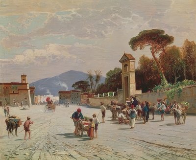 サザンストリートシーン 作： Hermann David Salomon Corrodi