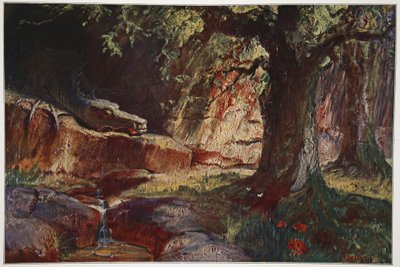 洞窟の中のファフナー、1906 作： Hermann Hendrich