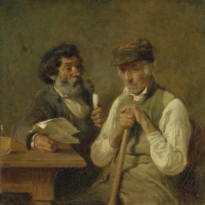 政治を語る労働者、1841 作： Hermann Kauffmann