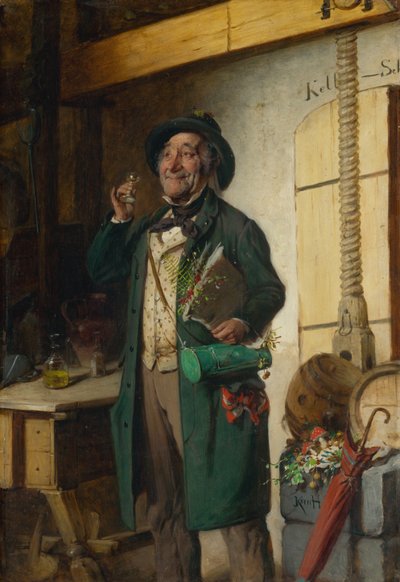植物学者は最愛の花、1870。 作： Hermann Kern