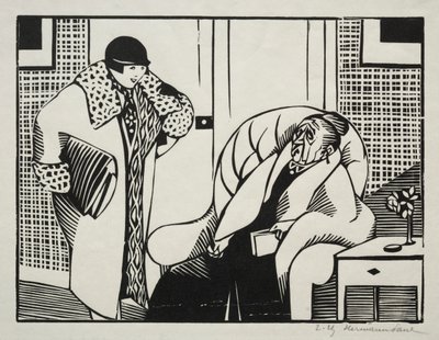おばあさん、今日は熱烈にマルサスの授業でした。 作： Hermann Paul