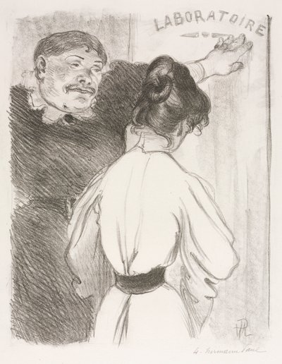 実験室、c。 1900年。 作： Hermann Paul