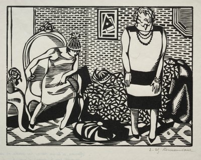ママ、靴を履けなかったら、大金を稼いだ意味がないよ 作： Hermann Paul