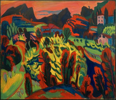 ティチーノ山の風景 作： Hermann Scherer