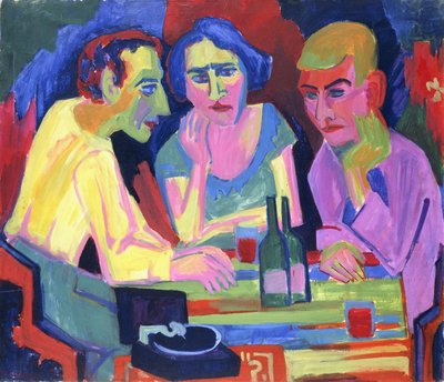 3人の食卓、1924年 作： Hermann Scherer