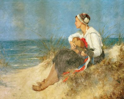 ビーチでの瞑想的な時間 作： Hermann Seeger