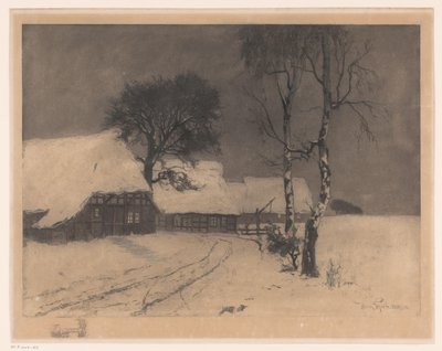 雪の中の農家 作： Hermann Thiele