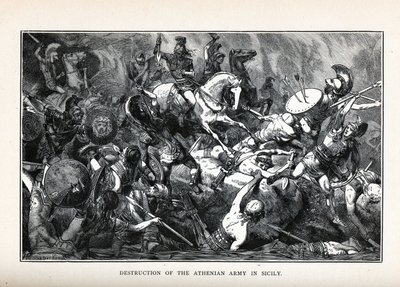 1882年、シチリア島のアテナイ軍の破壊 作： Hermann Vogel