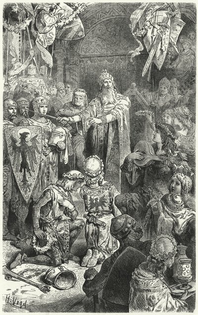 マインツのごちそうでフレデリックバルバロッサ 作： Hermann Vogel