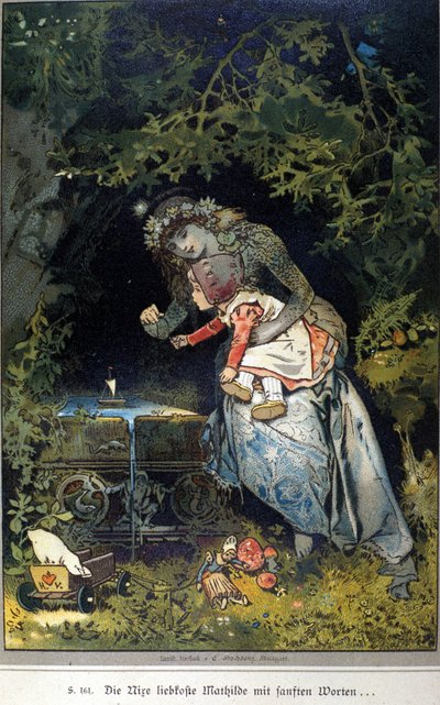 ヤコブ（1785-1863）とウィルヘルム（1786-1859）のグリム兄弟の物語にフォーゲルのイラストが使われている。 作： Hermann Vogel