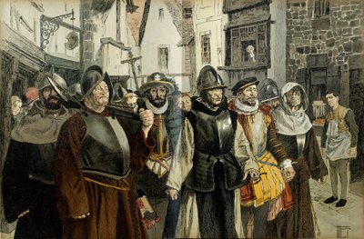 リーグの行列、パリにて 作： Hermann Vogel