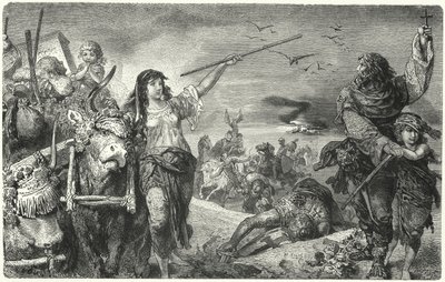 迫害から逃れるワルデン運動のメンバー 作： Hermann Vogel