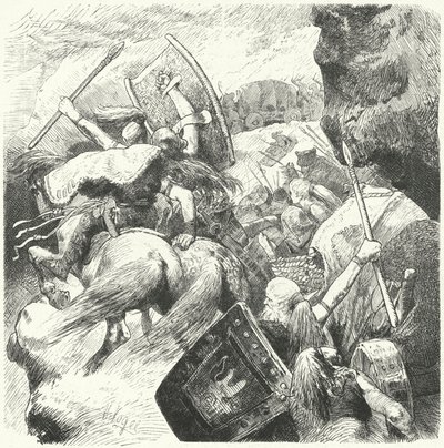 野蛮人の移住、4〜6世紀 作： Hermann Vogel