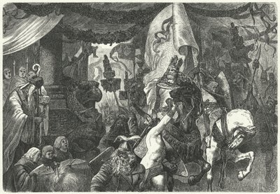 オストロゴスの王、セオデリック大王がローマに入る 作： Hermann Vogel