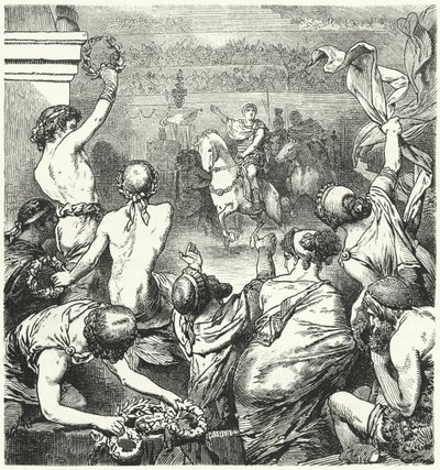 タイタスクインクティウスフラミニウスは、紀元前196年にギリシャ国家の自由を宣言した 作： Hermann Vogel
