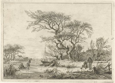 スケーターのいる冬の風景 作： Hermanus Fock