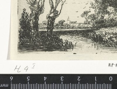 2 つのシロヤナギのある風景 作： Hermanus Jan Hendrik van Rijkelijkhuysen