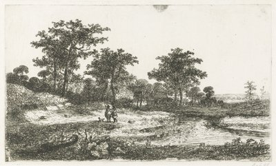 池で 2 つのハンター 作： Hermanus Jan Hendrik van Rijkelijkhuysen