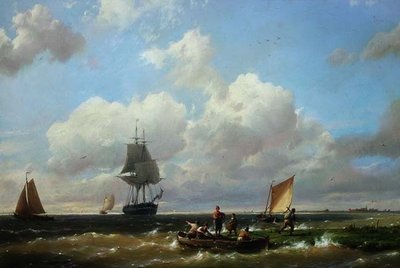 ヴォーン島、ヘルヴォーツリュイス沖 作： Hermanus Koekkoek