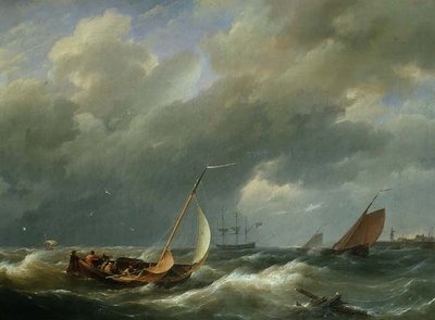 オランダの港からの出荷 作： Hermanus Koekkoek