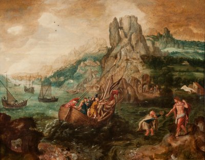 キリストの弟子たちへの最後の出現（油彩・キャンバス） 作： Herri met de (c.1510 p.1550) Bles